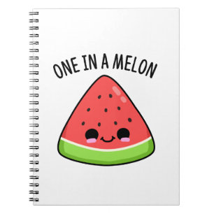 Een in een Melon Funny Watermelon Pun Notitieboek