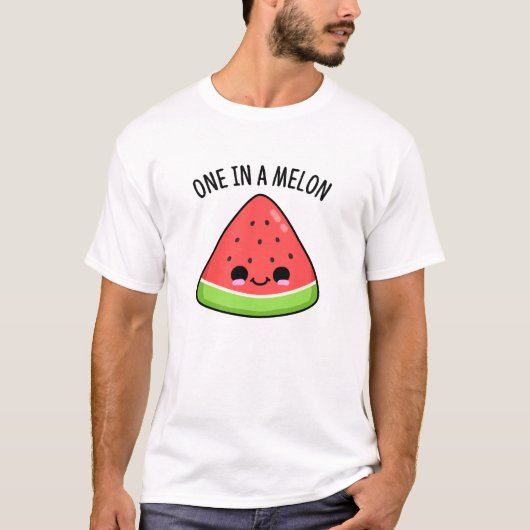 Een in een Melon Funny Watermelon Pun T-shirt (Voorkant)