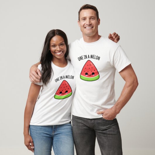 Een in een Melon Funny Watermelon Pun T-shirt (Unisex)