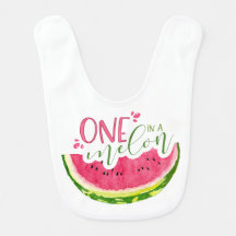 Eén in een Melon Girl Baby Bib