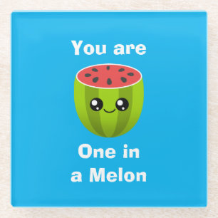 Eén in een Melon Glazen Onderzetter