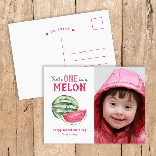 Eén in een Melon Kinder Photo Valentijnsdag Briefk Feestdagenkaart