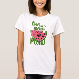 Eén in een Melon Mam Watermelon First Birthday T-shirt
