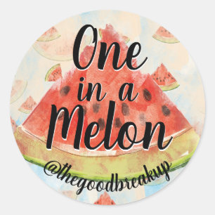 Eén in een Melon Ronde Sticker