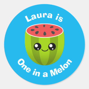 Eén in een Melon Ronde Sticker