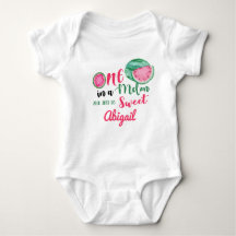 Een in een Melon Watermeloen 1e Verjaardag shirt