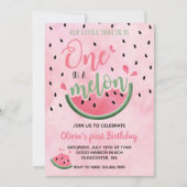 Eén in een Melon Watermeloen waterverf 1e verjaard Kaart (Voorkant)