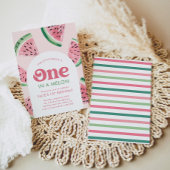 Eén in een Melon Watermelon Birthday Kaart