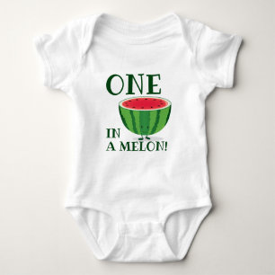 Eén in een Melon Watermelon First Birthday Cartoon Romper