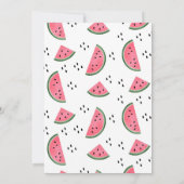 Eén in een Melon Watermelon First Birthday Kaart (Achterkant)