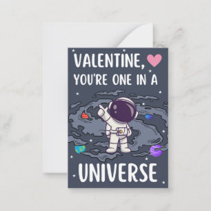 Eén in een Valentijnsdag van het universum Notitiekaartje