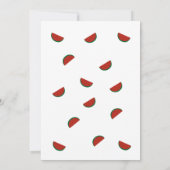 Eén in een Watermeloen Eerste Verjaardag Kaart (Achterkant)