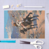 Een Indiase Trapper door Frederic Remington Tissuepapier (Craft)