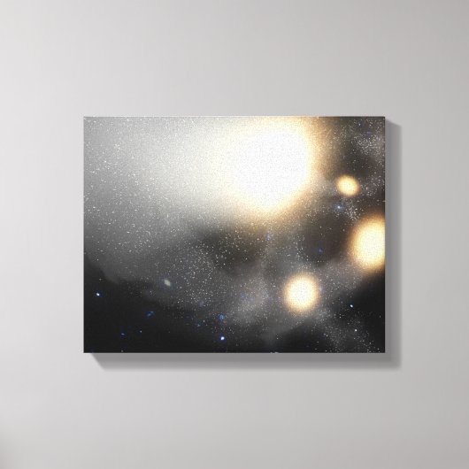 Een ineenstorting van sterrenstelsels canvas afdruk (Voorkant)