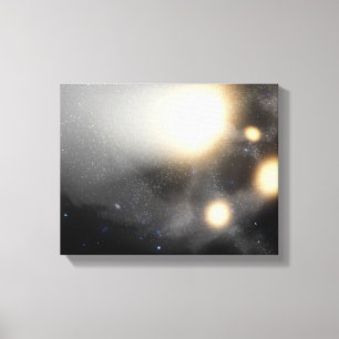 Een ineenstorting van sterrenstelsels canvas afdruk