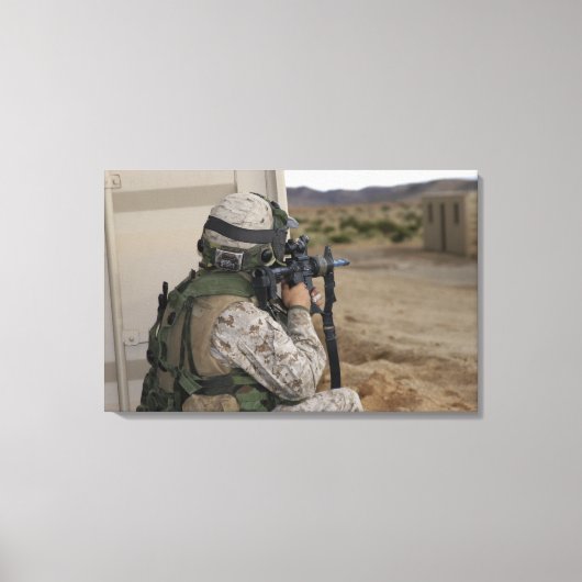 Een infanterieverkenner canvas afdruk (Voorkant)