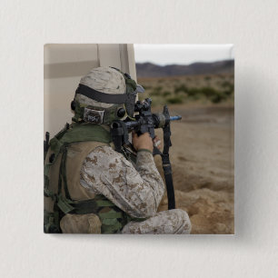 Een infanterieverkenner vierkante button 5,1 cm