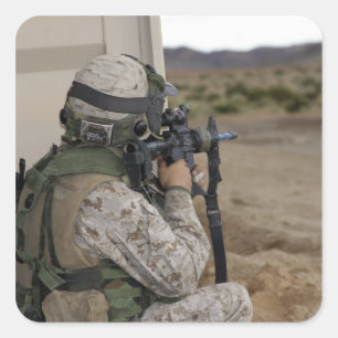 Een infanterieverkenner vierkante sticker