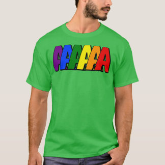 Een Initiaal letter A in regenboogkleuren T-shirt