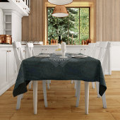 Een initiëring van de massablauwe cirkel tafelkleed