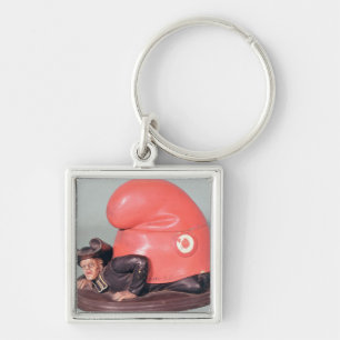 Een inktpot of een tabakspot sleutelhanger