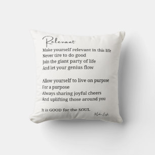 Een Inspirerend bemoedigingsgedicht Kussen
