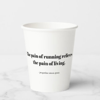 Een inspirerende quote voor hardlopers reismok papieren bekers