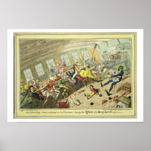 Een interessante scène aan boord van een Oost-Indi Poster