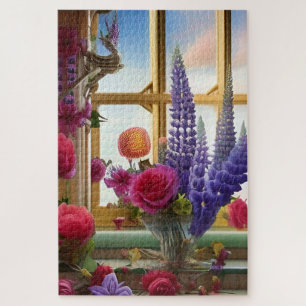 Een intrigerende kleurrijke florale Bouquet Legpuzzel