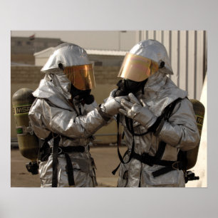 Een Iraakse brandweerman Poster