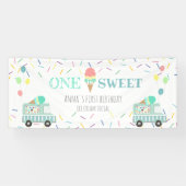 Een is de sociale verjaardagsbanner van Sweet-ijs Spandoek (Horizontaal)