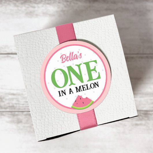 Een is een Melon First Birthday Sticker
