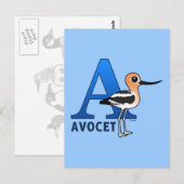 Een is voor Avocet Briefkaart (Voorkant / Achterkant)
