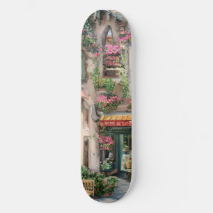 Een Italiaans Straatscène Ephemera Ontwerp Serie 2 Skateboard