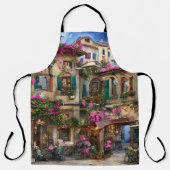Een Italiaanse Street Scene Ephemera Design Series Schort (Voorkant)