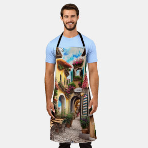 Een Italiaanse Street Scene Ephemera Design Series Schort