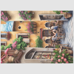 Een Italiaanse Street Scene Ephemera Design Series Tissuepapier