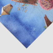 Een Italiaanse Street Scene Ephemera Design Series Tissuepapier (Detail)