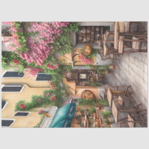 Een Italiaanse Street Scene Ephemera Design Series Tissuepapier