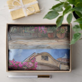 Een Italiaanse Street Scene Ephemera Design Series Tissuepapier (Geschenk)