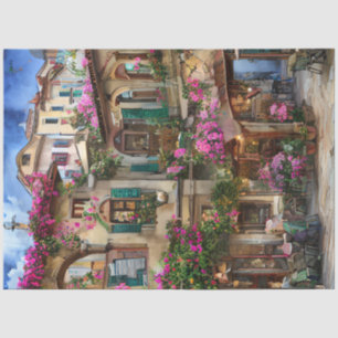 Een Italiaanse Street Scene Ephemera Design Series Tissuepapier