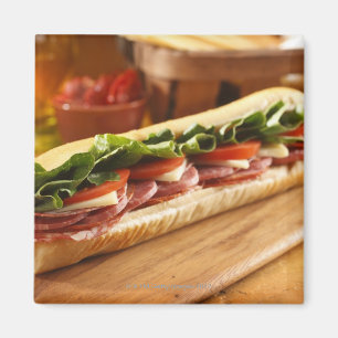 Een Italiaanse sub-sandwich met 2 Magneet