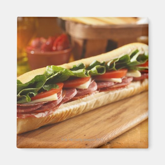 Een Italiaanse sub-sandwich met 2 Magneet (Voorkant)