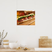 Een Italiaanse sub-sandwich met 2 Poster (Keuken)