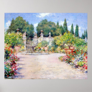 Een Italiaanse tuin - William Merritt Chase, Poster