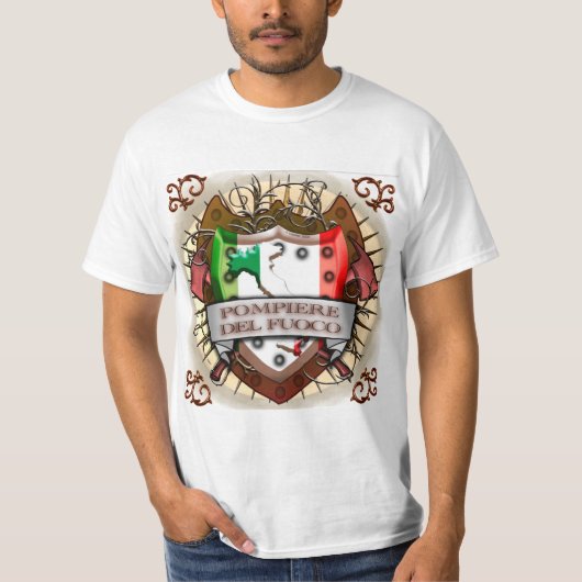 Een Italië Brandweerman T-shirt (Voorkant)