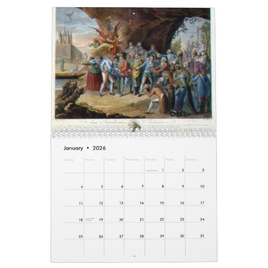 Een jaar door de Franse revolutie Kalender (Jan 2026)
