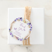 Een jaar Fluttered Butterfly Eerste Verjaardag Blo Bedankjes Labels (In situ)