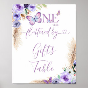 Een jaar Fluttered Butterfly verjaardagscadeaus ta Poster