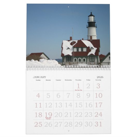 Een jaar met Portland Head Light Kalender (Jan 2026)